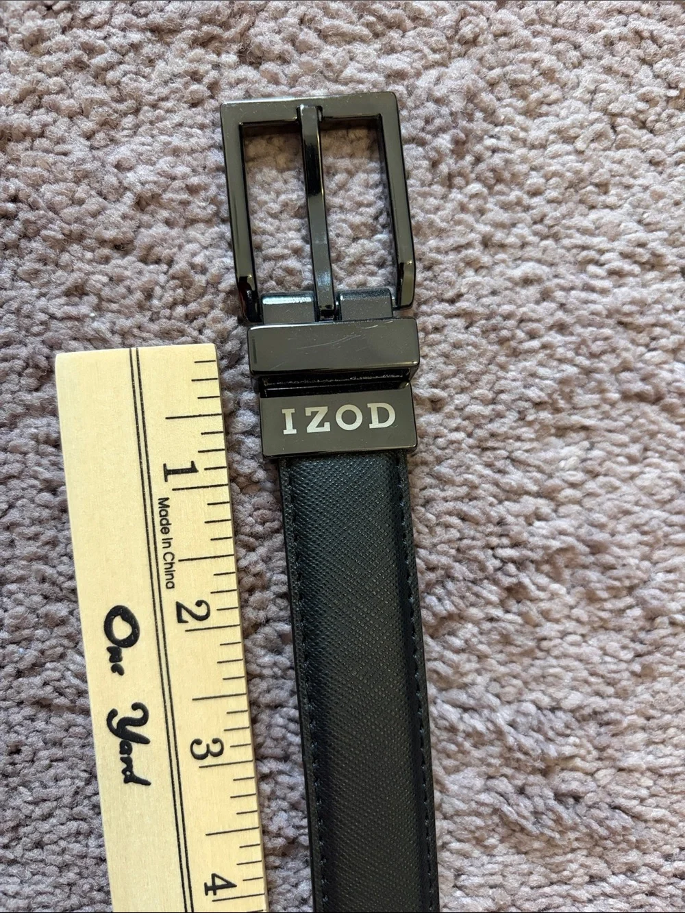IZOD Boy’s Black & Brown Reversibles Dress Belt w/Brushed Metal Buckle